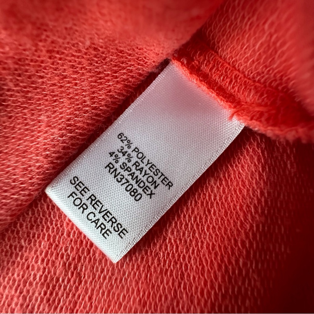 Active long sleeve lightweight orange‎ coral lace up pullover hoodie women’s 1x - Picture 8 of 10